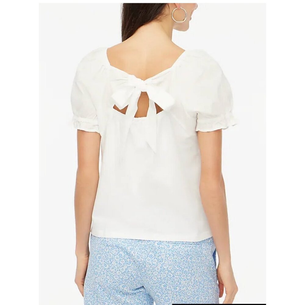 J.Crew $60 Tie-Back Top White Size S BQ131